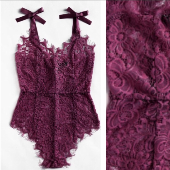 Other - 🆕Valentines plum lace sexy teddy lingerie